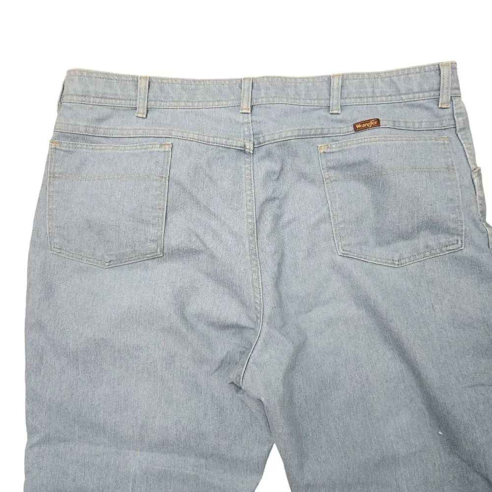 Wrangler Vintage Blue Jeans Light Wash Men's Stretch Classic Flex-Fit 42x30